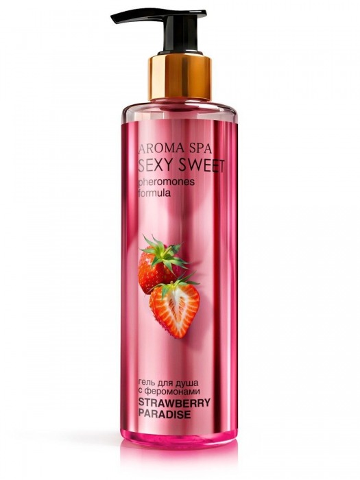 Гель для душа с феромонами и ароматом клубники Strawberry Paradise - 200 мл. -  - Магазин феромонов в Миассе