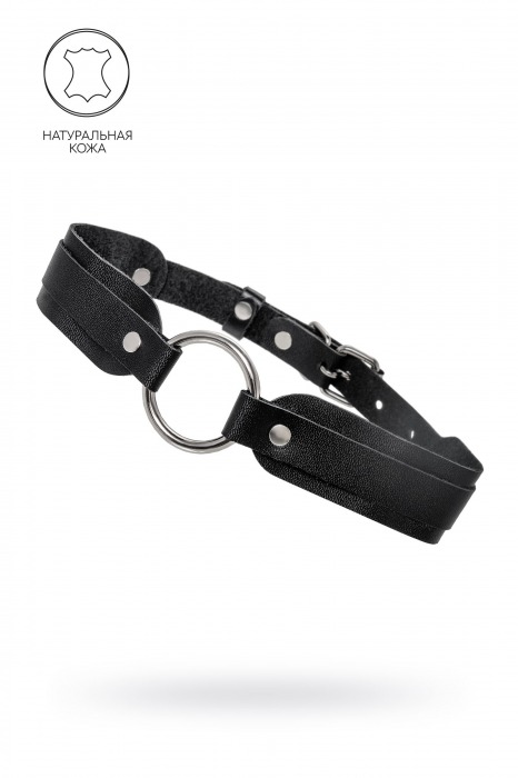 Черный кожаный чокер-ошейник со скруглёнными углами - Pecado - купить с доставкой в Миассе