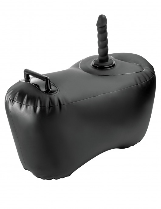 Черное надувное кресло с платформой для фиксации дилдо Body Dock Inflatable Love Seat - Pipedream - купить с доставкой в Миассе