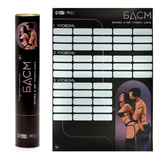 Плакат для двоих со скретч-слоем «БДСМ» - Сима-Ленд - купить с доставкой в Миассе