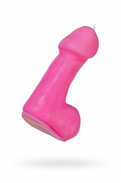 Розовая свеча в форме пениса - 47 гр. - Pecado - купить с доставкой в Миассе