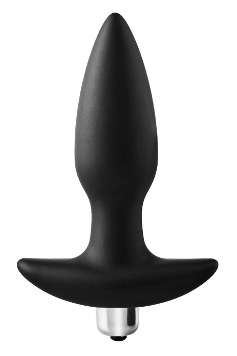 Черная анальная вибропробка FantASStic Vibrating Plug - 14 см. - Dream Toys