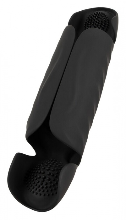 Черный вибромастурбатор с трехточечной стимуляцией Penis Trainer with 3 Point Stimulation - Orion - в Миассе купить с доставкой