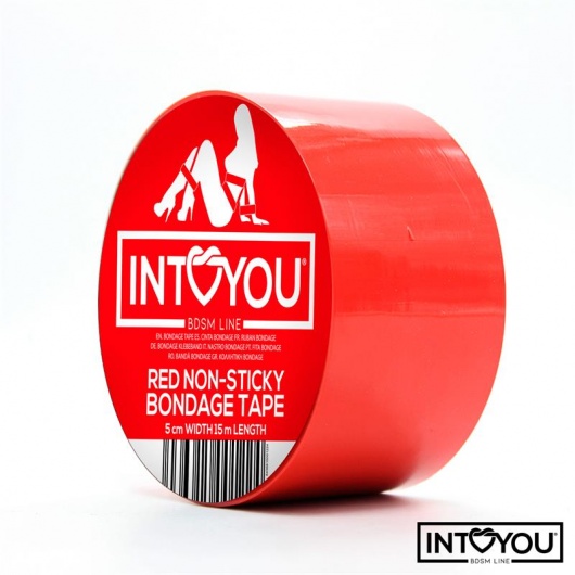 Красный скотч для фиксации Non-Sticky Bondage Tape - 15 м. - Intoyou - купить с доставкой в Миассе