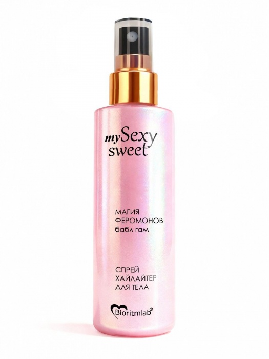 Спрей хайлайтер для тела Sexy Sweet с ароматом бабл-гам, шиммером и феромонами - 200 мл. -  - Магазин феромонов в Миассе