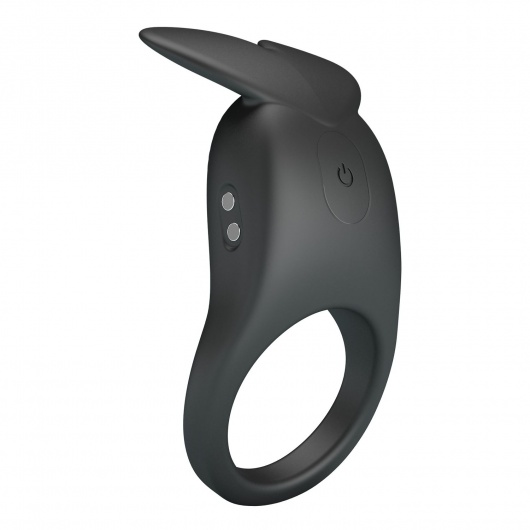 Черное перезаряжаемое виброкольцо Carlton - Baile - в Миассе купить с доставкой