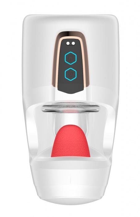 Белый мастурбатор с язычком и возвратно-поступательными движениями - Secwell - в Миассе купить с доставкой