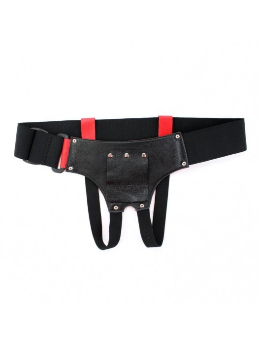 Красные трусики со штырьком для насадки - БДСМ Арсенал - купить с доставкой в Миассе