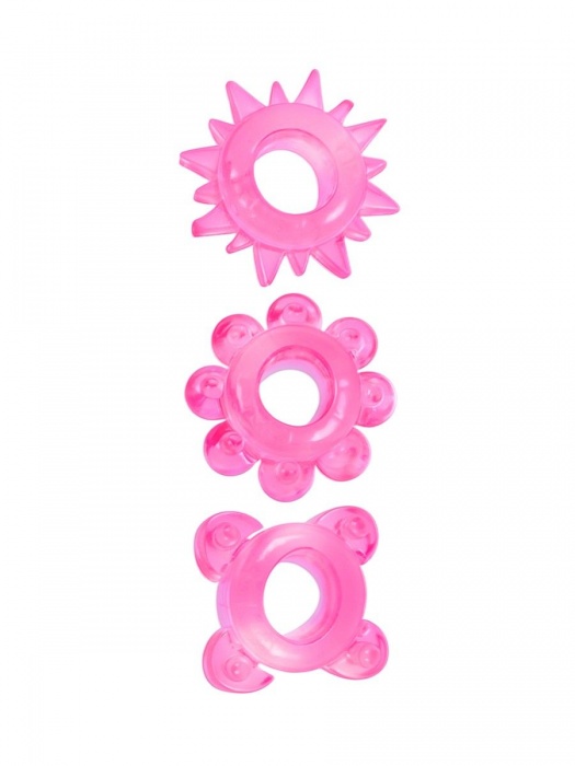 Комплект из 3 розовых эрекционных колец - Erowoman-Eroman - в Миассе купить с доставкой