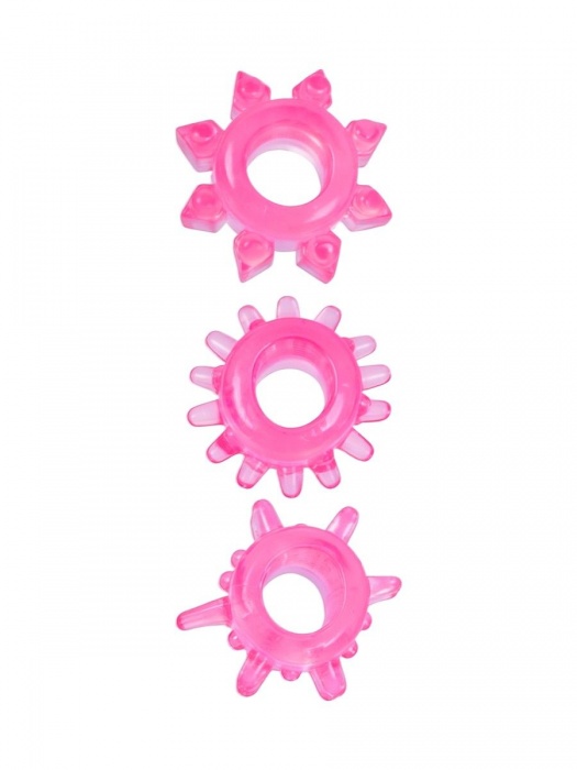 Комплект из трех розовых эрекционных колец - Erowoman-Eroman - в Миассе купить с доставкой