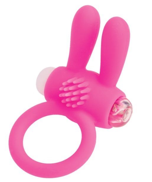 Розовое эрекционное виброкольцо A-toys с ушками - A-toys - в Миассе купить с доставкой
