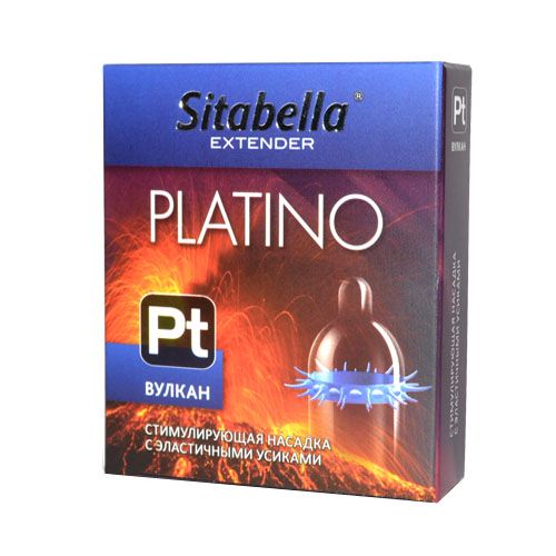 Стимулирующая насадка с усиками Platino  Вулкан - Sitabella - купить с доставкой в Миассе