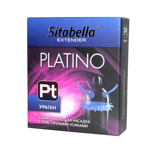 Стимулирующая насадка с усиками и шипиками Platino  Ураган - Sitabella - купить с доставкой в Миассе