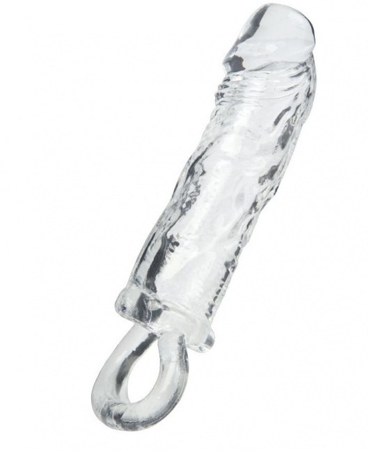 Прозрачная насадка с петлёй для фиксации - 14 см. - ToyFa - в Миассе купить с доставкой