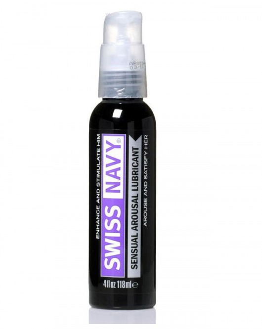 Возбуждающий гель-лубрикант на водной основе Sensual Arousal Lubricant  - 118 мл. - Swiss navy - купить с доставкой в Миассе