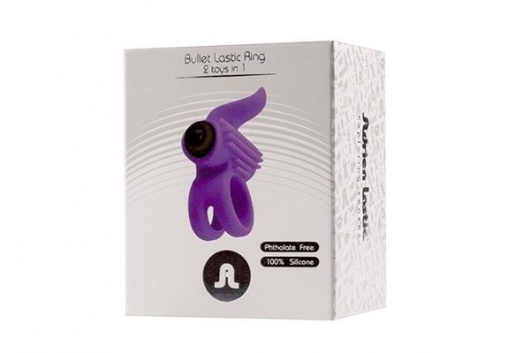 Эрекционное кольцо с подхватом мошонки и стимуляцией клитора Bullet Lastic Ring - Adrien Lastic - в Миассе купить с доставкой