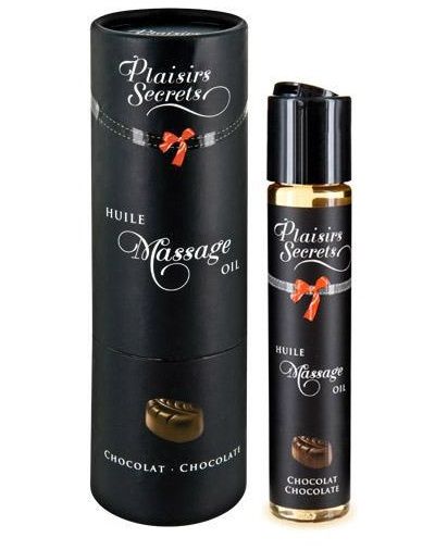 Массажное масло с ароматом шоколада Huile de Massage Gourmande Chocolat - 59 мл. - Plaisir Secret - купить с доставкой в Миассе