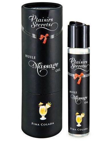 Массажное масло с ароматом пина колады Huile de Massage Gourmande Pina Colada - 59 мл. - Plaisir Secret - купить с доставкой в Миассе
