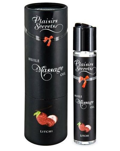 Массажное масло с ароматом личи Huile de Massage Gourmande Litchi - 59 мл. - Plaisir Secret - купить с доставкой в Миассе