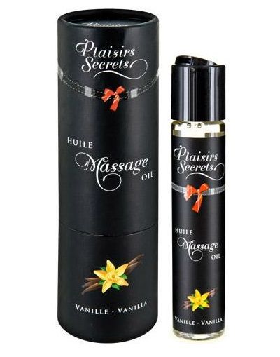 Массажное масло с ароматом ванили Huile de Massage Gourmande Vanille - 59 мл. - Plaisir Secret - купить с доставкой в Миассе