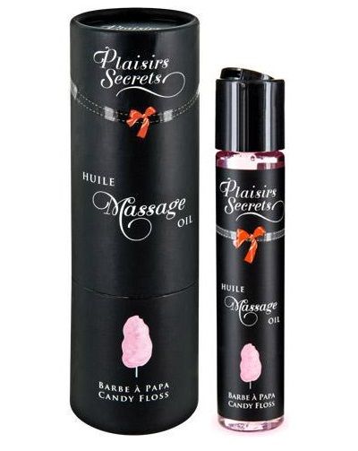 Массажное масло с ароматом сладкой ваты Huile de Massage Gourmande Barbe à Papa - 59 мл. - Plaisir Secret - купить с доставкой в Миассе
