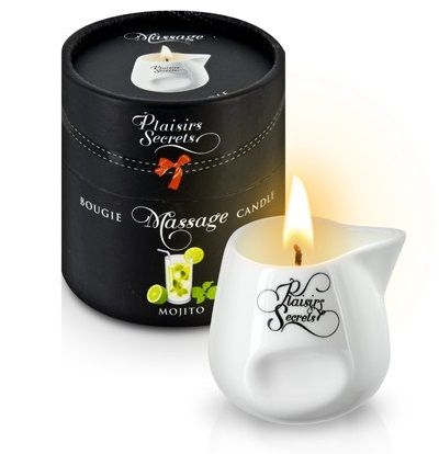 Массажная свеча с ароматом мохито Bougie de Massage Mojito - 80 мл. - Plaisir Secret - купить с доставкой в Миассе