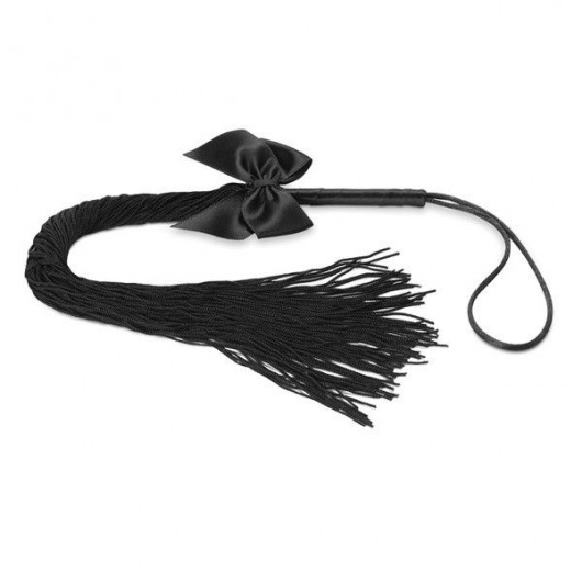 Чёрная плётка Lilly Whip Bijoux - Bijoux Indiscrets - купить с доставкой в Миассе