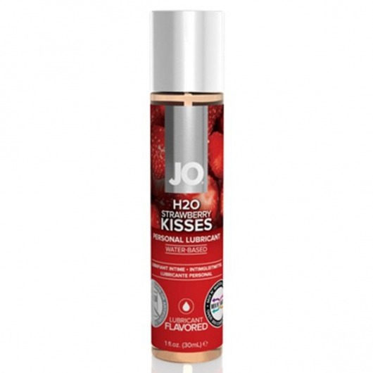 Смазка с ароматом клубники JO Flavored Strawberry Kiss - 30 мл. - System JO - купить с доставкой в Миассе