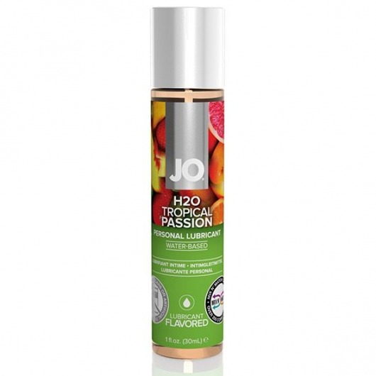 Смазка с ароматом тропических фруктов JO Flavored Tropical Passion - 30 мл. - System JO - купить с доставкой в Миассе