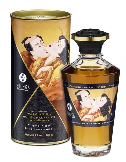 Массажное интимное масло с ароматом карамели - 100 мл. - Shunga - купить с доставкой в Миассе
