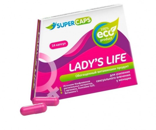 Возбуждающие капсулы Ladys Life - 14 капсул (0,35 гр.) - SuperCaps - купить с доставкой в Миассе