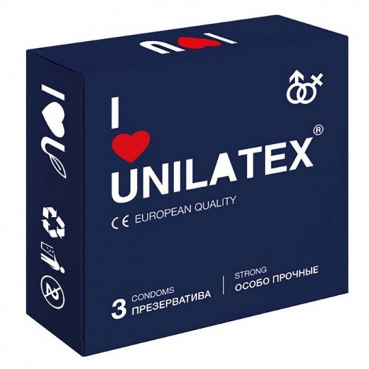 Ультрапрочные презервативы Unilatex Extra Strong - 3 шт. - Unilatex - купить с доставкой в Миассе