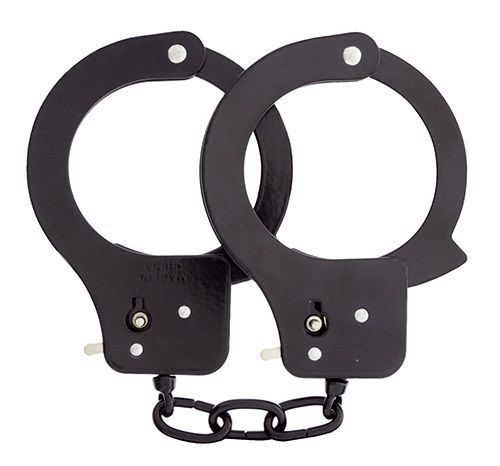 Чёрные наручники из листового металла BONDX METAL CUFFS BLACK - Dream Toys - купить с доставкой в Миассе
