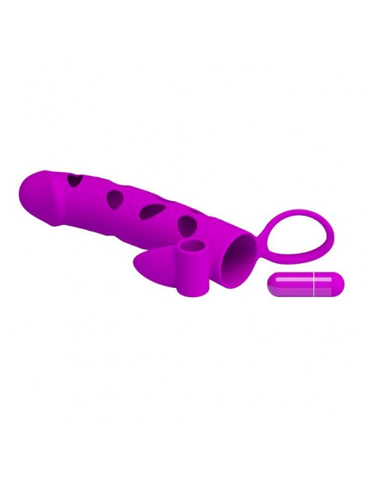 Насадка с закрытой головкой и виброэлементом для клиторального массажа - Baile - в Миассе купить с доставкой