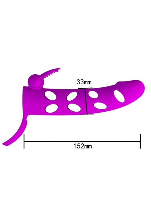Насадка с закрытой головкой и виброэлементом для клиторального массажа - Baile - в Миассе купить с доставкой