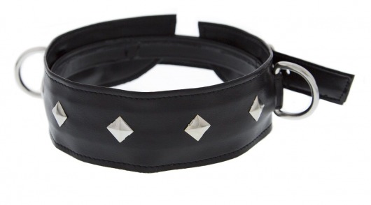Полиуретановый ошейник с пуклями и D-кольцами Collar with Studs - Blush Novelties - купить с доставкой в Миассе