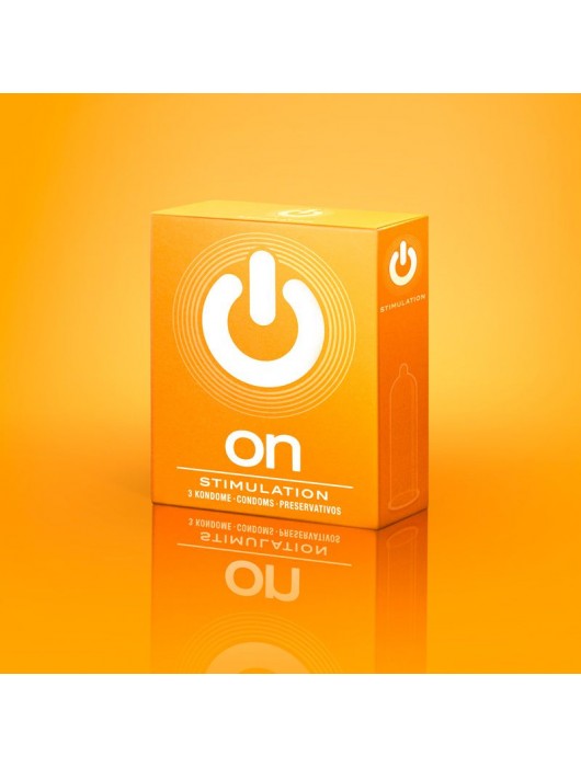 Презервативы ON) Stimulation с точками - 3 шт. - ON) - купить с доставкой в Миассе