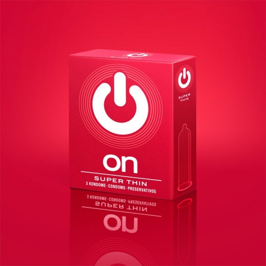 Супертонкие презервативы ON) Super Thin - 3 шт. - ON) - купить с доставкой в Миассе