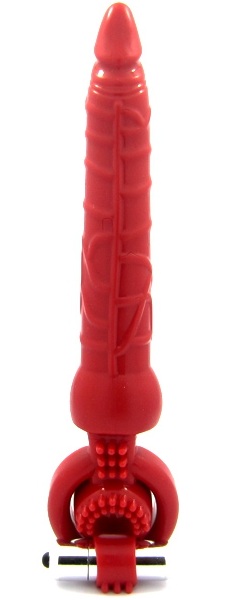 Красная вибронасадка с анальным стимулятором - ToyFa - в Миассе купить с доставкой