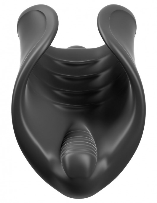 Чёрный мастурбатор Vibrating Silicone Stimulator с вибрацией - Pipedream - в Миассе купить с доставкой