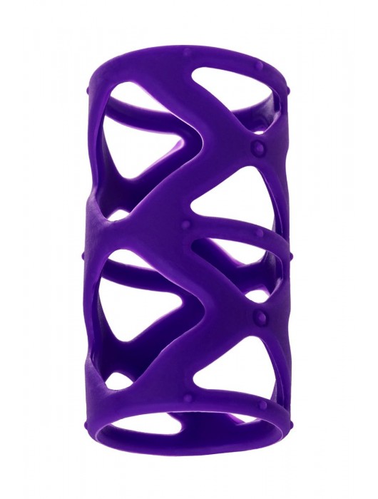 Фиолетовая насадка-сетка на пенис - 7,5 см. - A-toys - в Миассе купить с доставкой