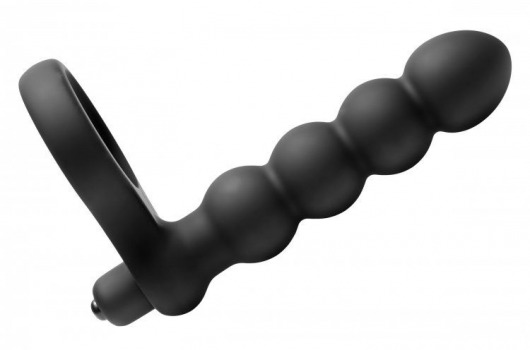Насадка для двойного проникновения Double Fun Cock Ring with Double Penetration Vibe - XR Brands - в Миассе купить с доставкой