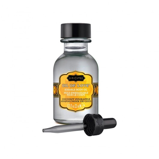 Масло для ласк с ароматом кокоса и ананаса Oil of Love Coconut Pineapple - 22 мл. - Kama Sutra - купить с доставкой в Миассе