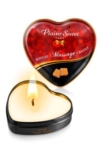 Массажная свеча с ароматом карамели Bougie Massage Candle - 35 мл. - Plaisir Secret - купить с доставкой в Миассе