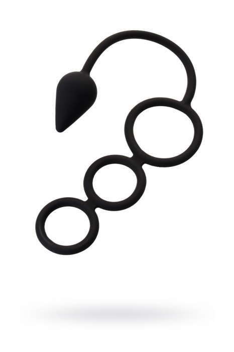 Тройное эрекционное кольцо с анальным хвостом Drop S-size - Erotist Adult Toys - в Миассе купить с доставкой