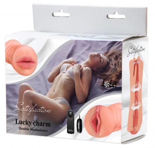 Двусторонний мастурбатор с вибропулей Satisfaction Lucky charm - Lola Games - в Миассе купить с доставкой