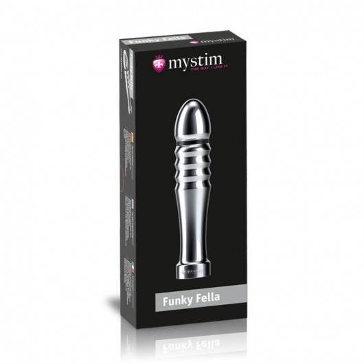 Ребристый фаллоимитатор для электростимуляции Funky Fella Rill Dildo - 13 см. - MyStim - купить с доставкой в Миассе