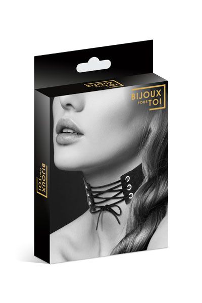 Оригинальный ошейник-чокер со шнуровкой - Bijoux Pour Toi - купить с доставкой в Миассе