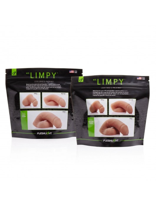 Мягкий имитатор пениса Fleshton Limpy среднего размера - 17 см. - Fleshlight - купить с доставкой в Миассе