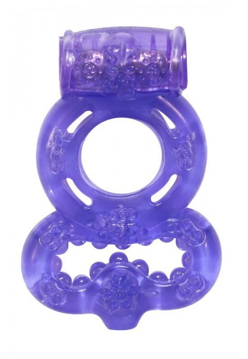 Фиолетовое эрекционное кольцо Rings Treadle с подхватом - Lola Games - в Миассе купить с доставкой